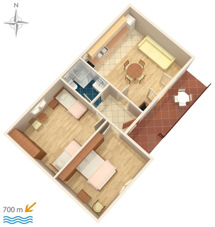 Apartments With A Parking Space Biograd Na Moru, Biograd - 5899 المظهر الخارجي الصورة